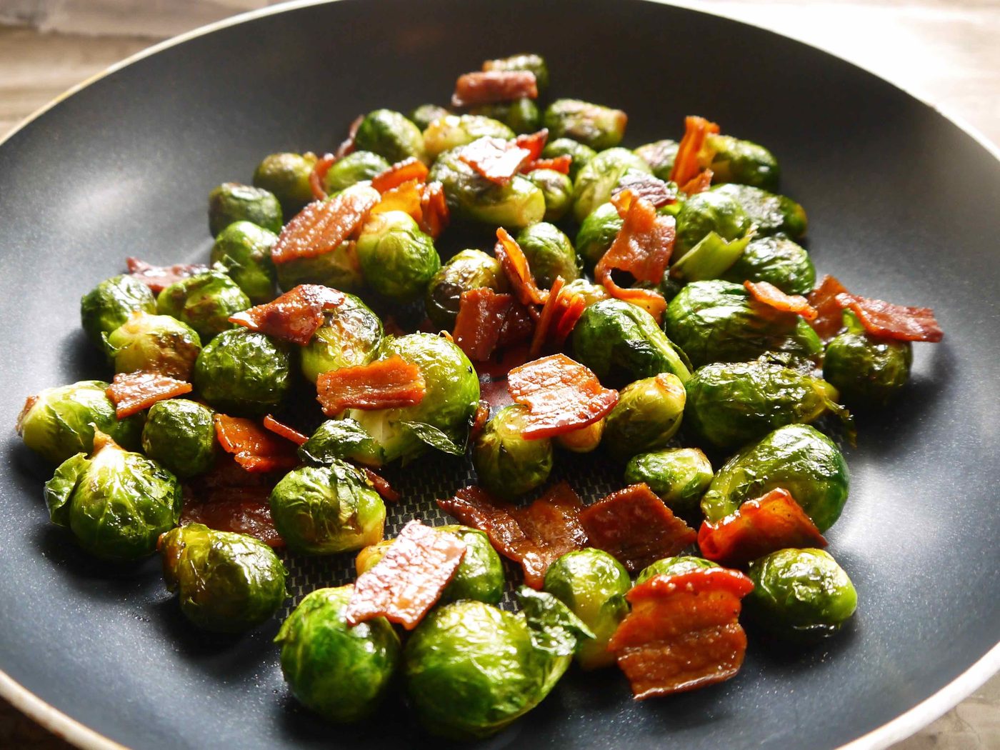 Crispy Maple Bacon Brussels Sprouts