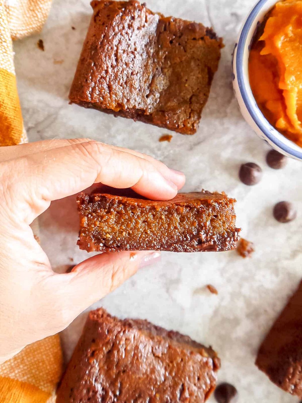 Gluten-free Chocolate Pumpkin Brownies, Paleo