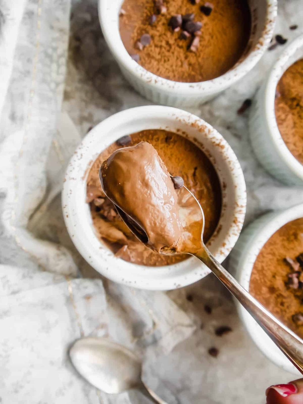 A spoonful of tapioca flour pudding.
