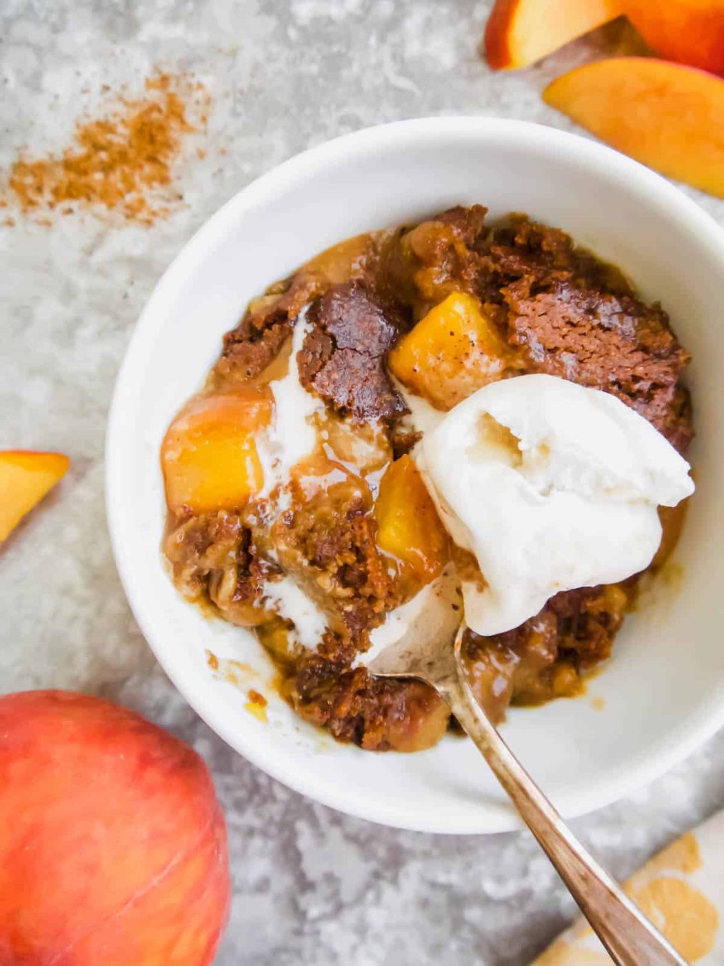Paleo Vegan Peach Cobbler, Gluten-Free