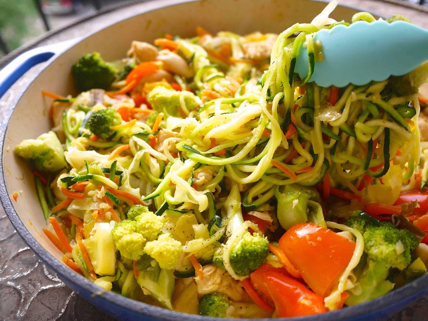 Zoodles and Chicken: Paleo Stir Fry