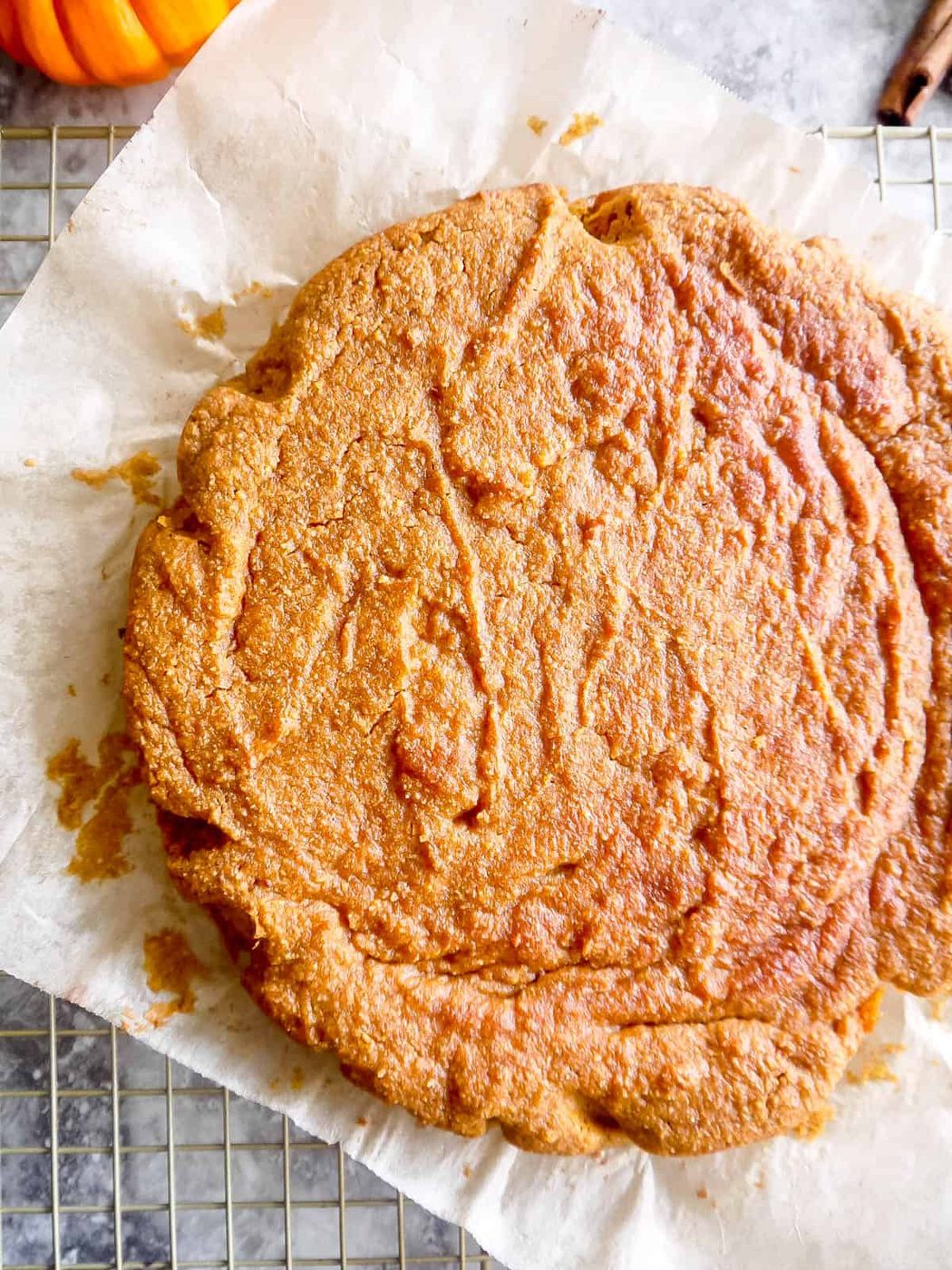 Gluten-free pumpkin cake after baking.