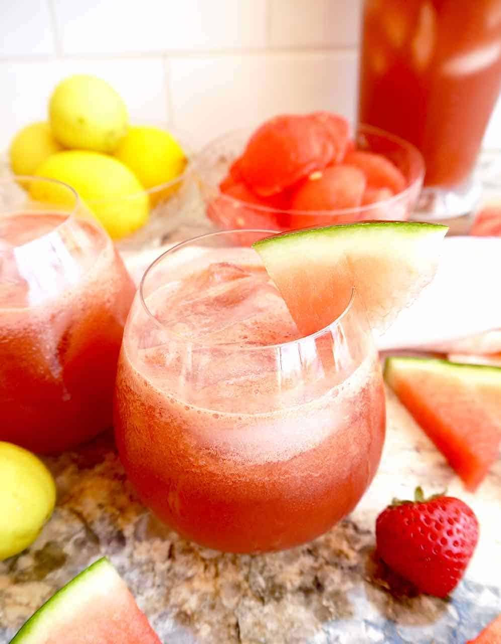 Strawberry Watermelon Juice with Cucumber