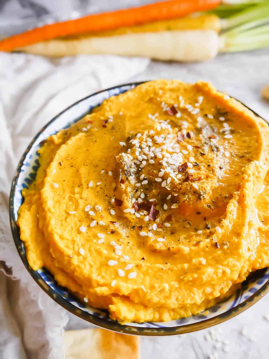 Za’atar Spice: Roasted Carrot Hummus