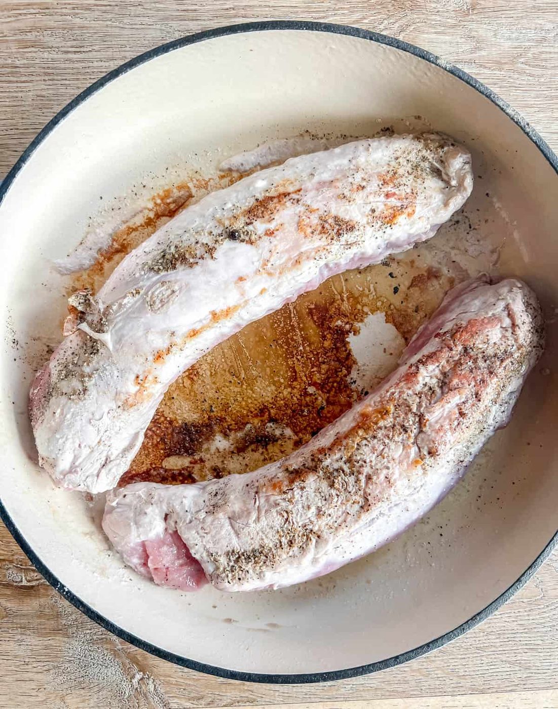 Seared pork tenderloin.