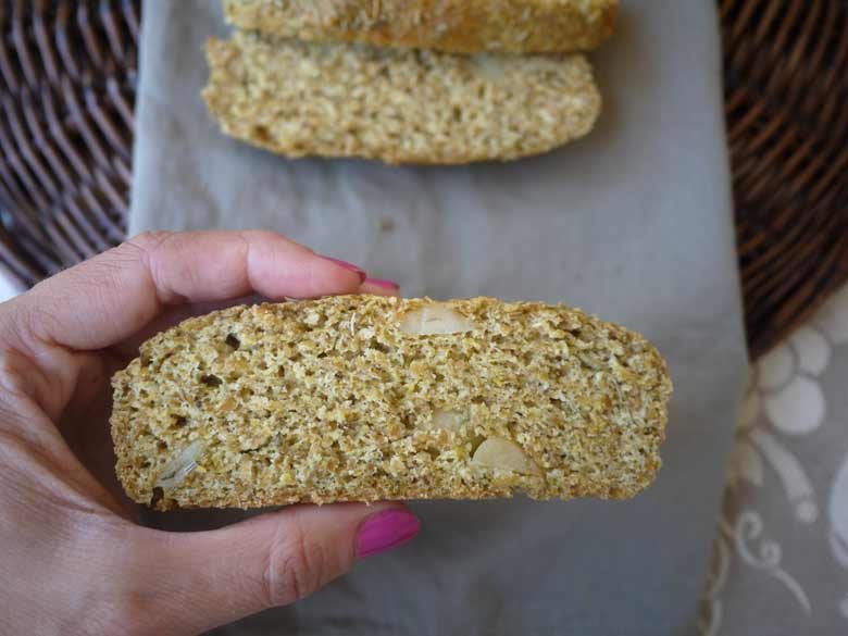 Rosemary Garlic Flaxseed Loaf, paleo, GF