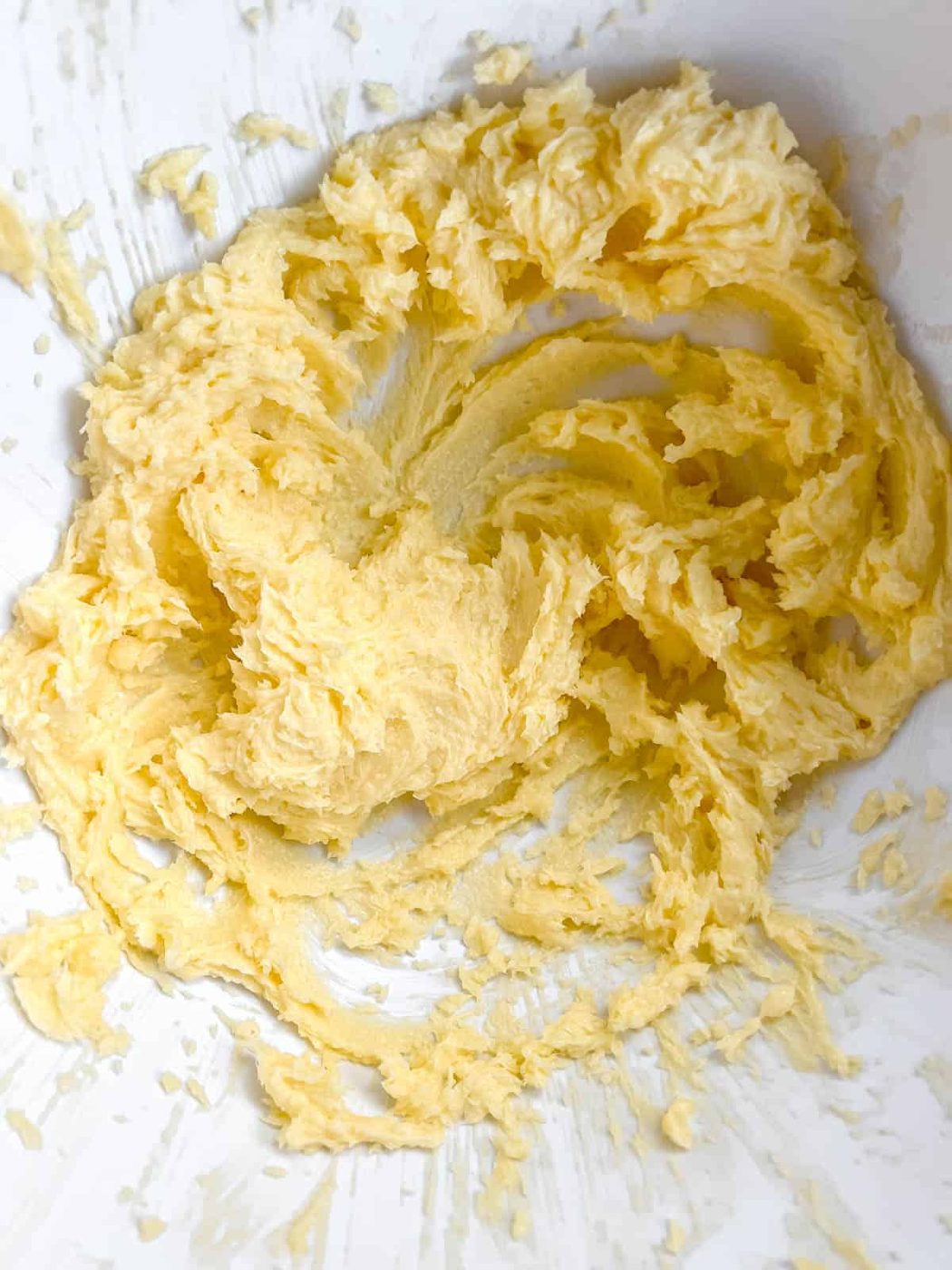 Vanilla and egg added to the cookie batter.