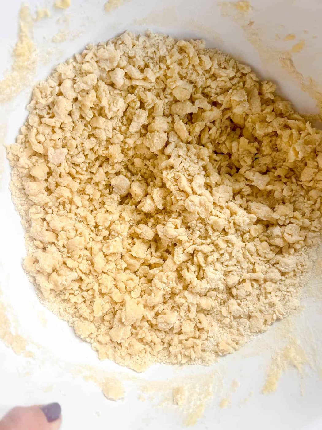 After all the flour is added the batter looks like sand.