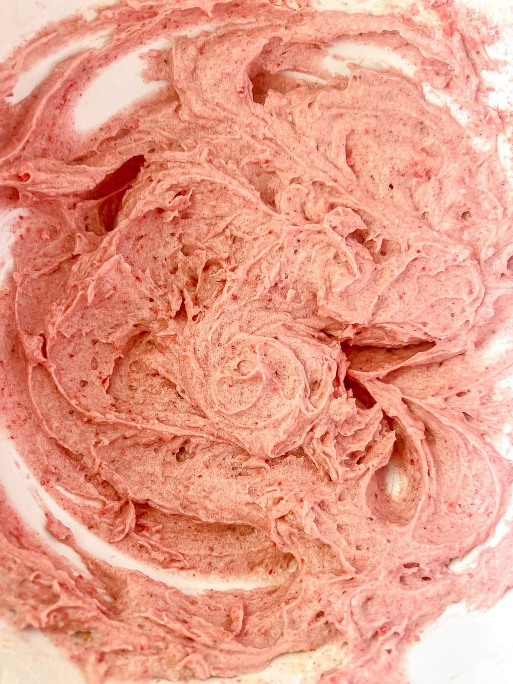 Strawberry cupcake batter.
