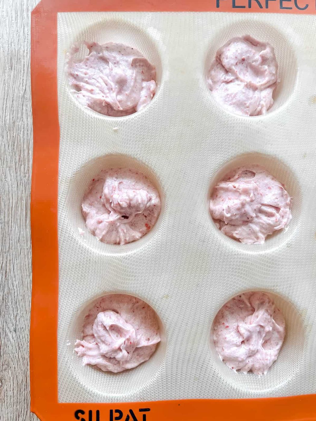 Strawberry cupcakes before baking.