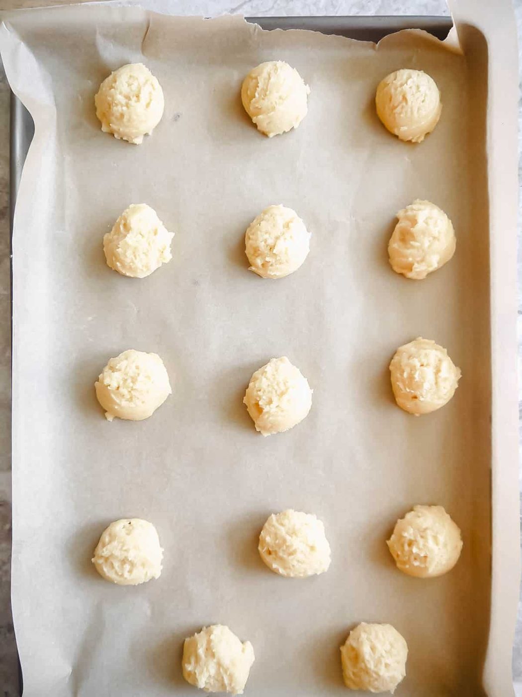 no butter sugar cookie dough in the pan