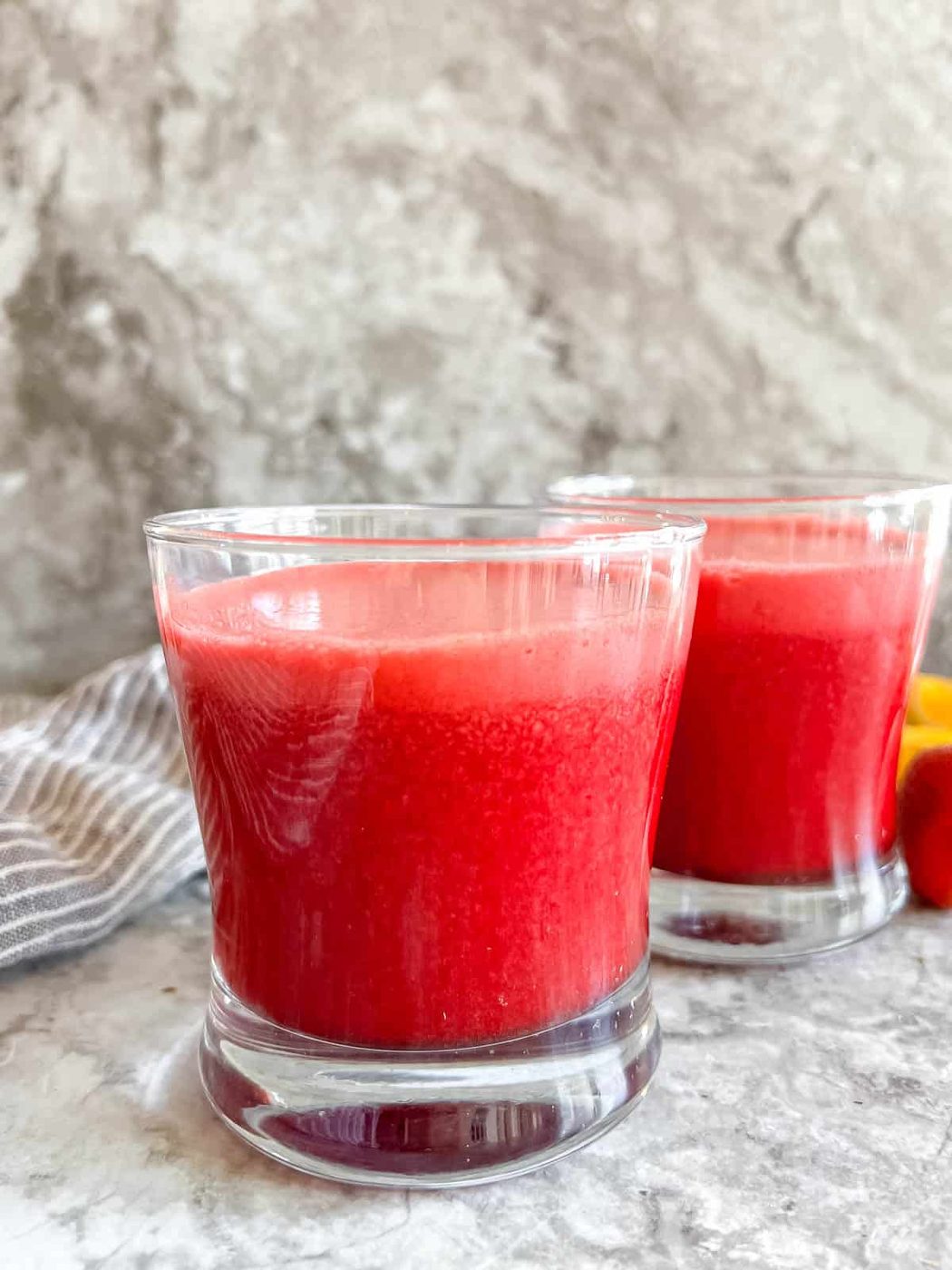 strawberry beetroot and carrot juice with oranges.