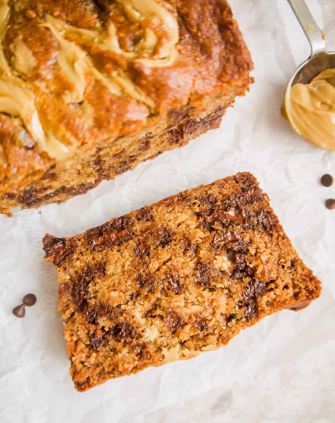 Paleo Banana Bread with Sunflower Butter and Chocolate Chips, Gluten-free