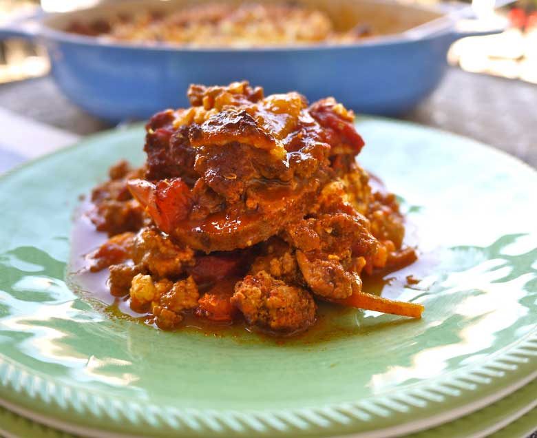 Sweet Potato and Ground Turkey Enchilada Casserole (paleo, GF)