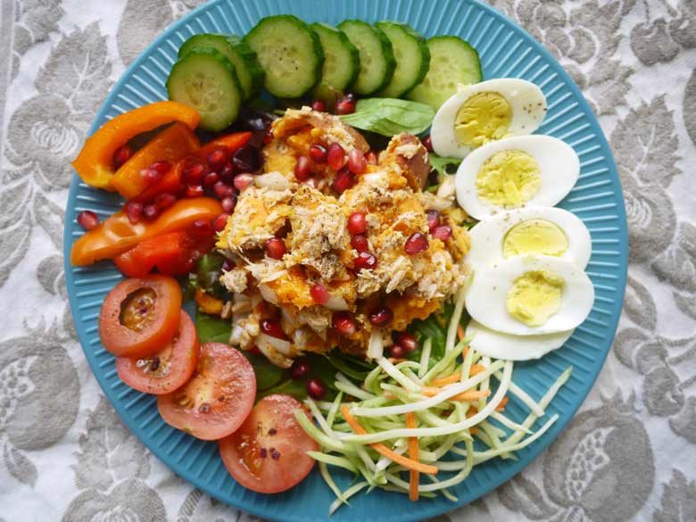 Sweet Potato Salad Niçoise (paleo, GF)