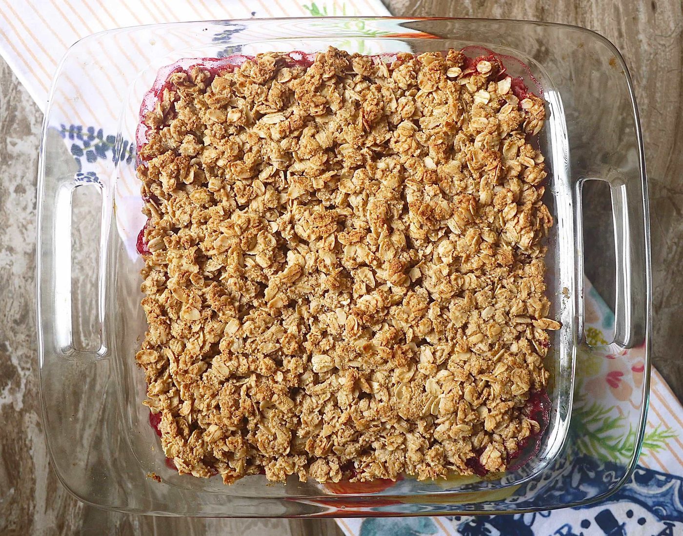 Summer crisp after baking.
