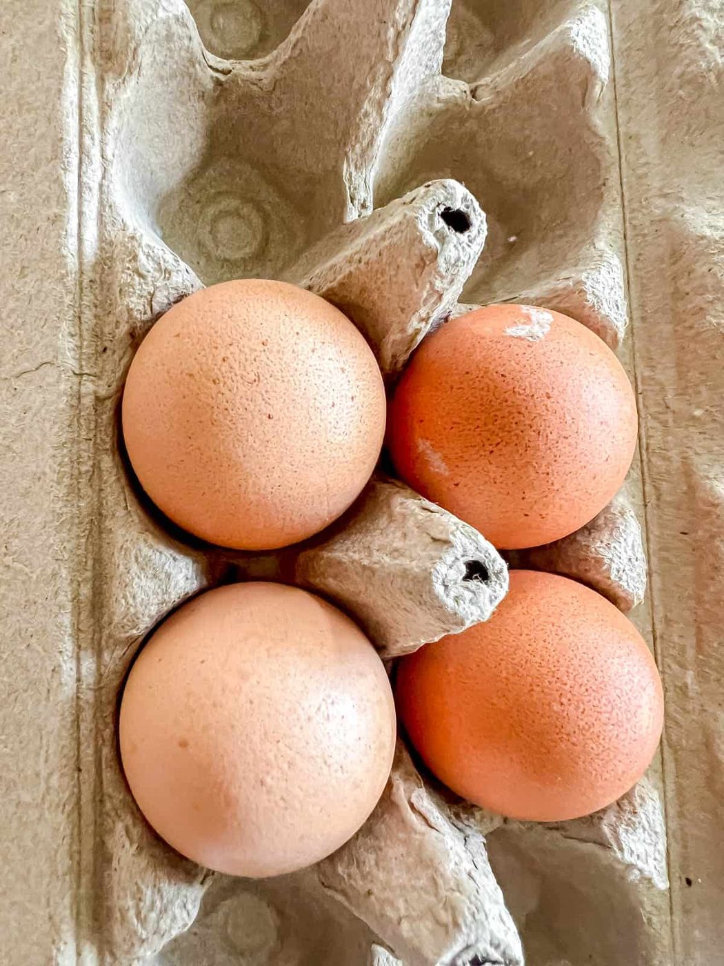 Eggs needed to make almond milk crepes.