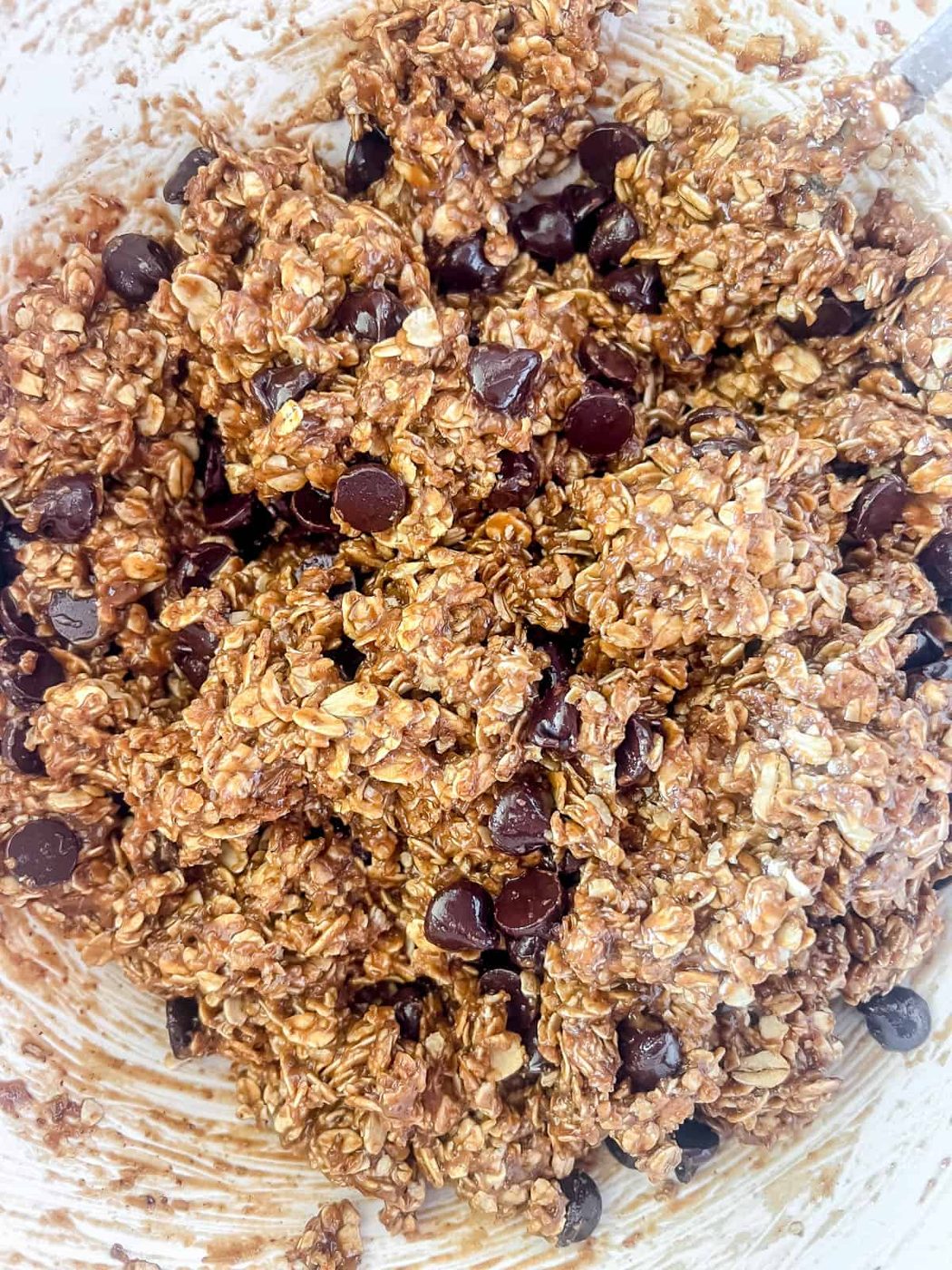 Lactation cookie batter in a bowl.
