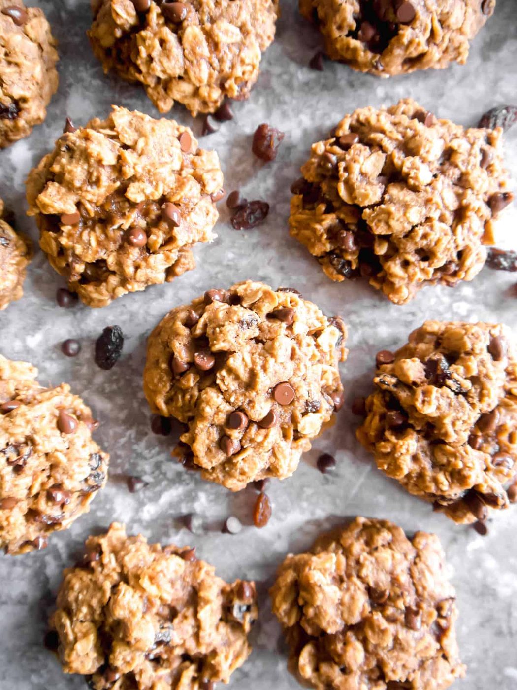 Lactation cookies surrounded by chocolate chips.