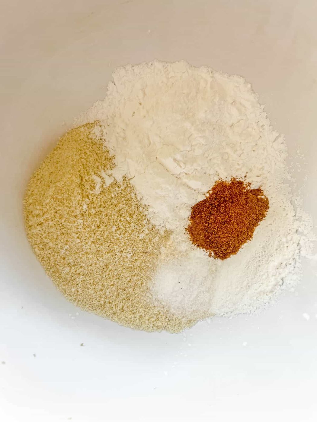 The paleo pancake dry ingredients in a bowl.