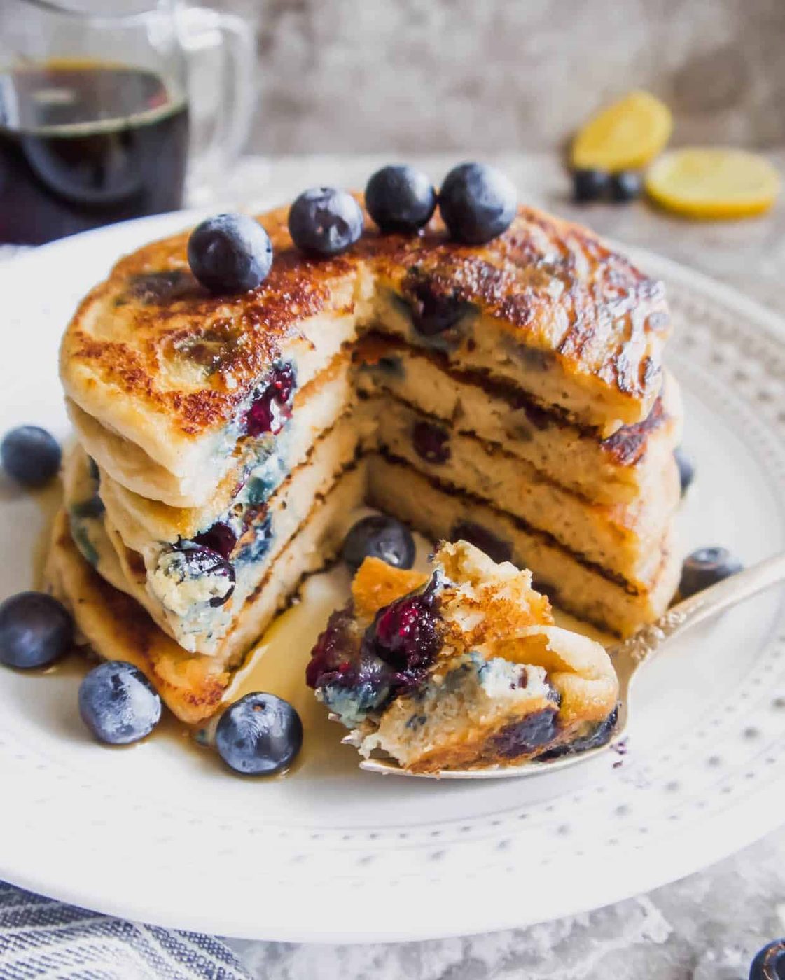 The BEST Paleo Pancake Recipe with Blueberries