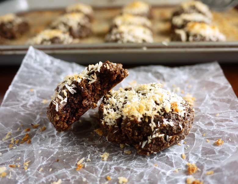 Toasted Coconut Chocolate Cookies (Paleo, GF)
