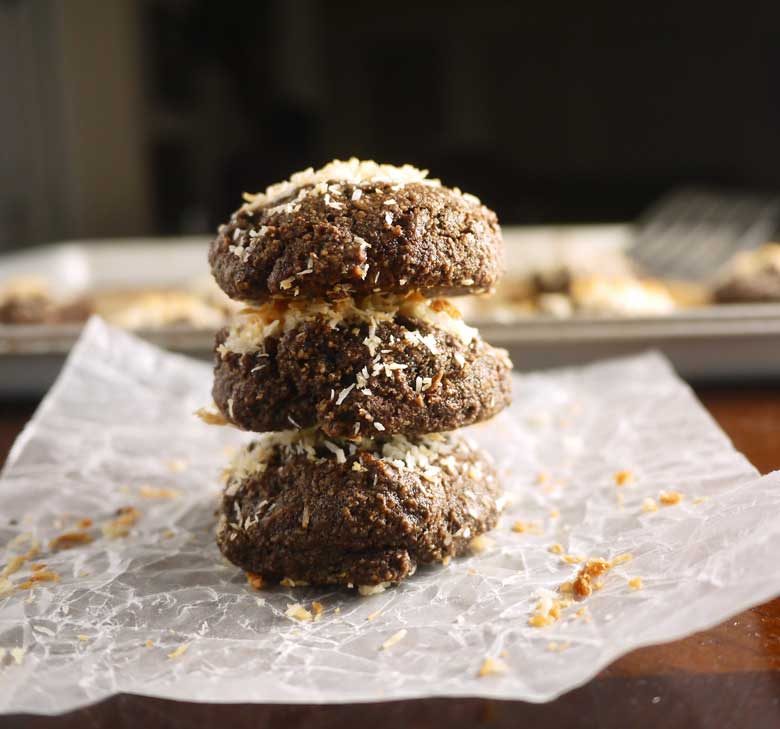 Toasted Coconut Chocolate Cookies (Paleo, GF)