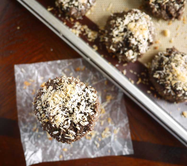 Toasted Coconut Chocolate Cookies, Paleo, GF