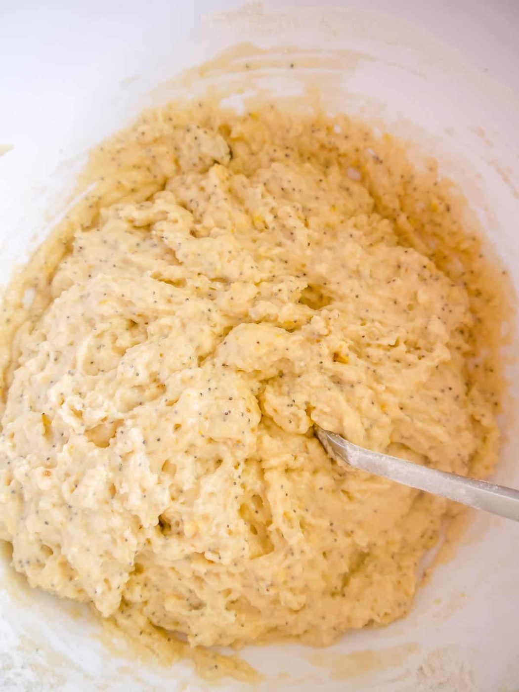 Lemon Poppy Seed Coffee Cake batter.