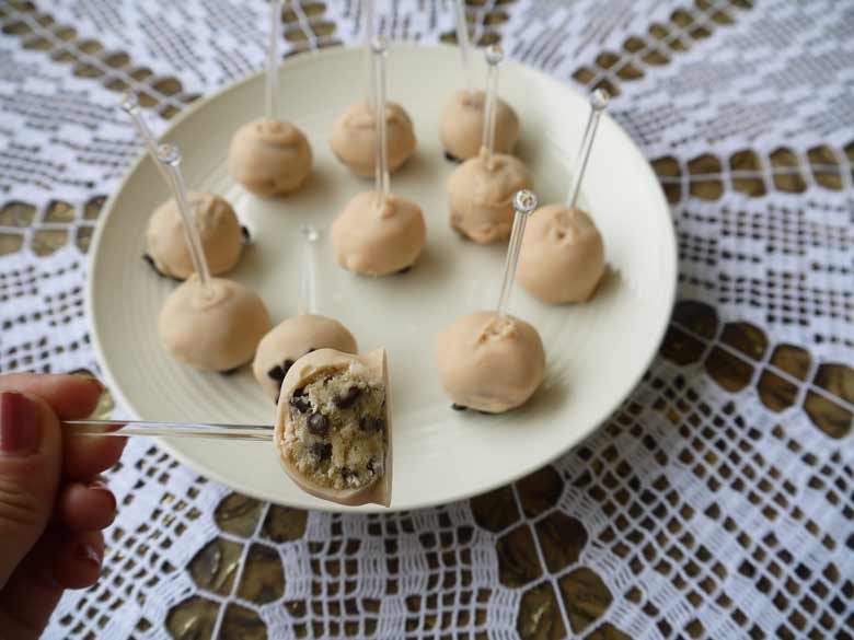 White Chocolate Covered Cookie Dough Bites