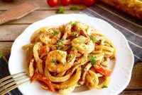 Paleo Whole30 Cajun Shrimp and Potato Spiral Bake