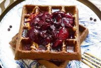 Indulgent Paleo Chocolate Cherry Waffles