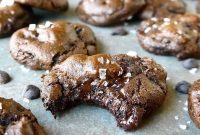 Fudgy Paleo Double Chocolate Chip Cookies