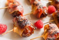 Crispy Bacon-Wrapped Raspberry Stuffed Dates