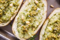 Pesto Loaded Twice Baked Potatoes Paleo Whole30