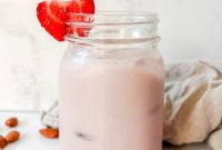 Homemade Strawberry Almond Milk Bliss