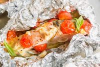 Zesty Tomato Basil Salmon Foil Bake