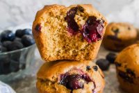 Dairy Free Olive Oil Blueberry Muffins