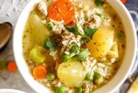 Simple Ground Turkey Rice Soup