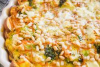 Tangy Goat Cheese & Garden Veggie Quiche on a Sweet Potato Base