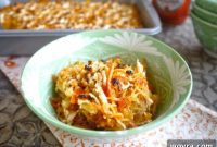 Bold Buffalo Chicken Spaghetti Squash Bake