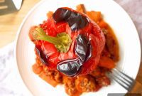 Clean Paleo and Gluten-Free Roasted Ground Turkey Stuffed Peppers