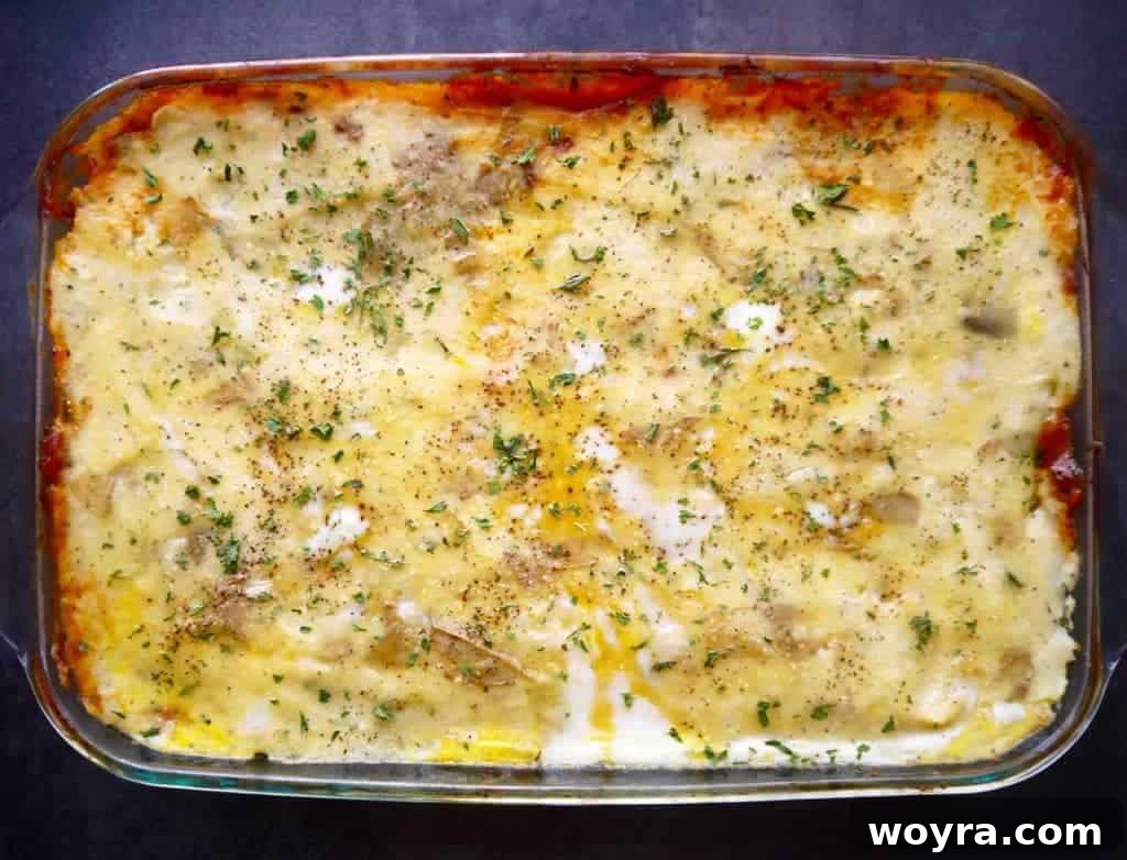 Ancestral Lamb Pie 8 Freshly baked paleo shepherd's pie, bubbly and golden brown on top, straight from the oven.