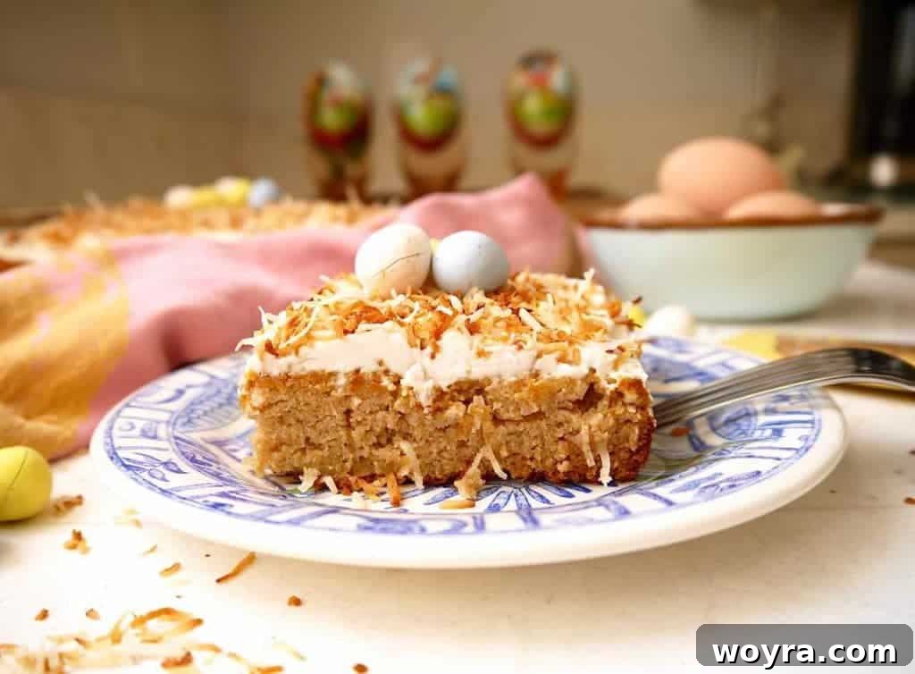 Toasted Coconut Cream Cake (Paleo, GF) | Perchance to Cook, www.perchancetocook.com
