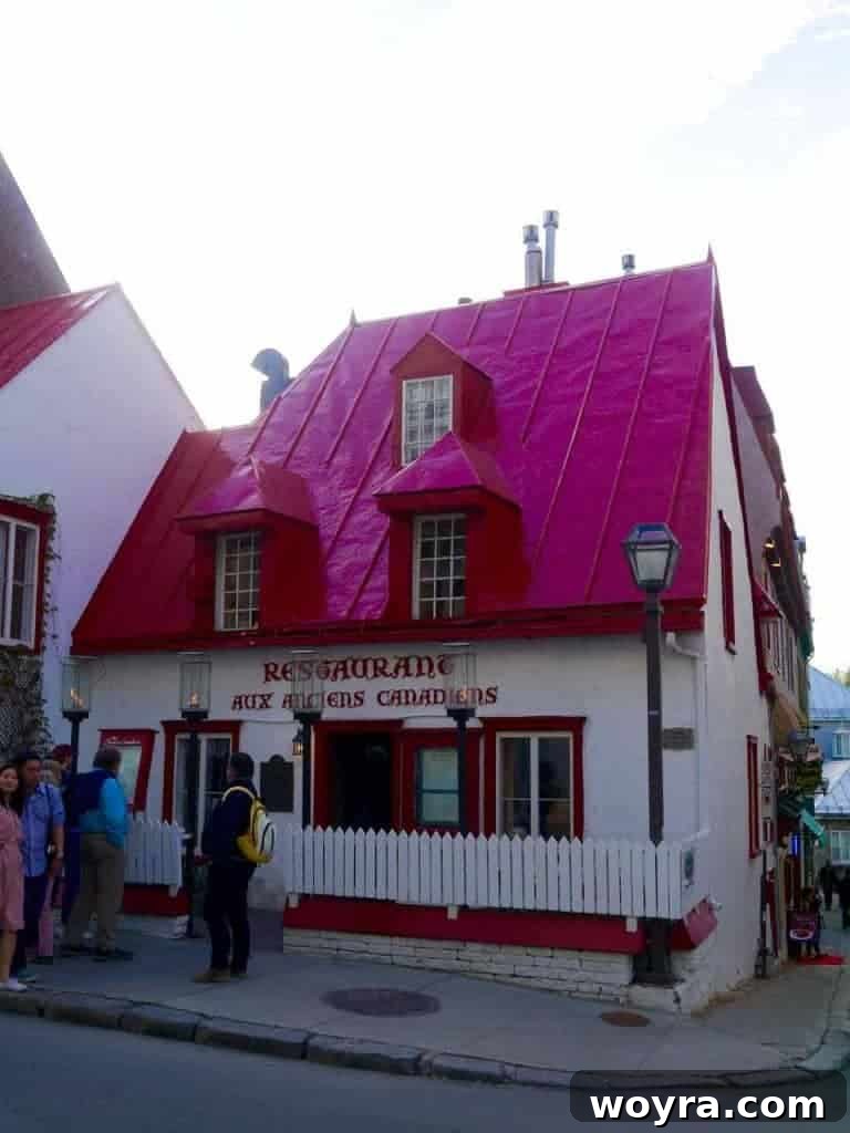 Historic Old Quebec City 29 Cozy interior of Aux Anciens Canadiens, a traditional Canadian restaurant in Quebec City