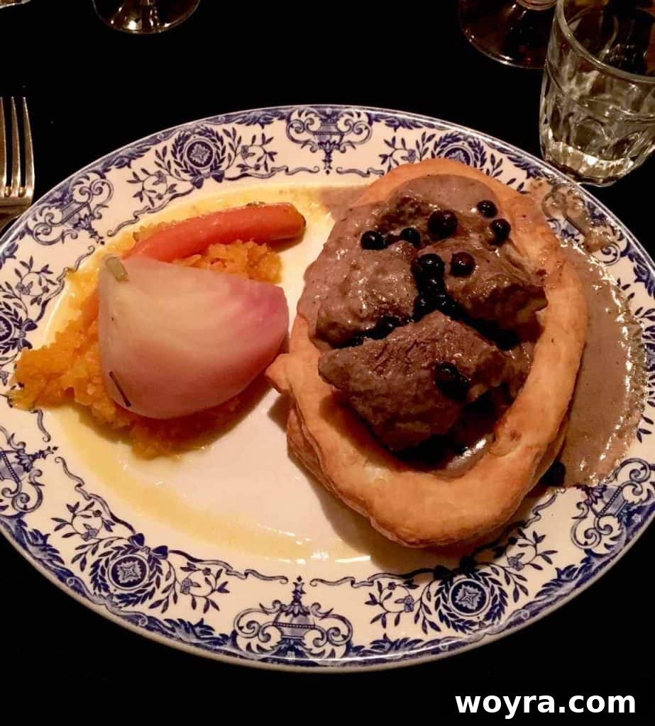 Historic Old Quebec City 30 Delicious bison vol-au-vent with creamy berry sauce, a Canadian delicacy