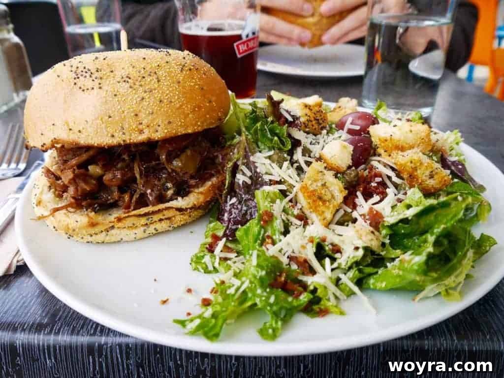 Historic Old Quebec City 33 Gourmet duck confit burger from Chez Victor, a highly recommended restaurant