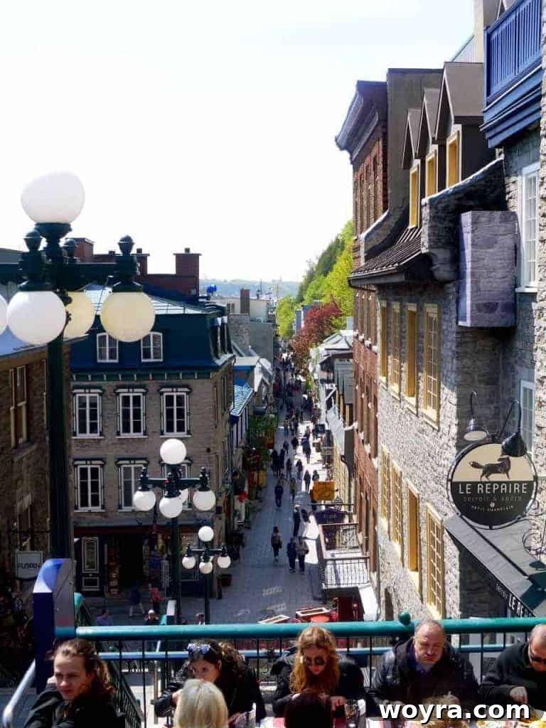 Historic Old Quebec City 38 A picturesque street in Old Quebec City, embodying its charm and romantic appeal