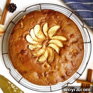 Paleo Apple Almond Cake 9 Almond flour apple cake on a drying rack.