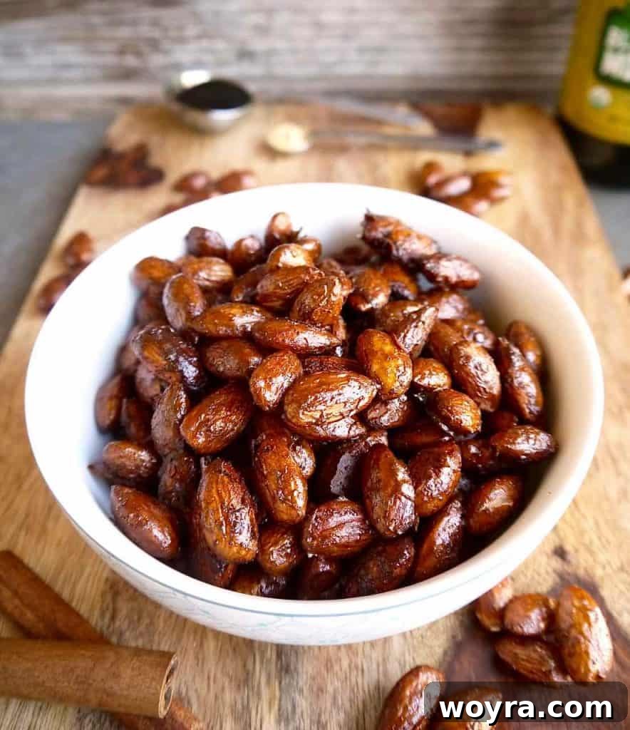 Gingerbread Spice Roasted Almonds 4 Gingerbread Roasted Almonds Cooling on a Baking Sheet